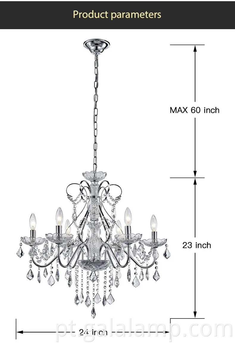 O elegante lustre de cristal liderou